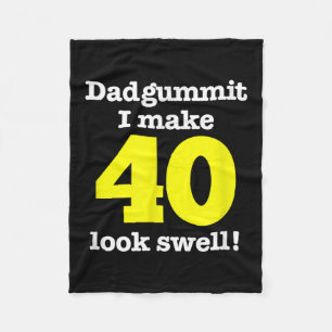 Grappig Dadgummit frase 40ste verjaardag, 40 graph Fleece Deken
