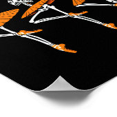 Grappig Dancing Skeleton Ballerina Vrouwen Meisje Poster (Hoek)