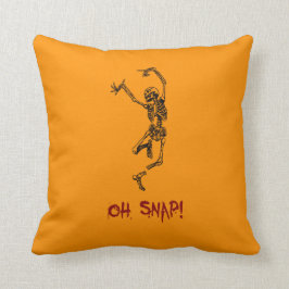 Grappig Dancing Skeleton Oh Snap Kussen