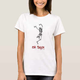Grappig Dancing Skeleton Oh Snap T-shirt