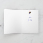 Grappig, dank je, Afbeelding Skating Sport Bird Bedankkaart (Binnen)