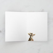 Grappig Dank je Oude Geit Dier, Humor Feestdagen Kaart (Binnen)