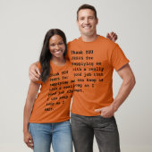 Grappig "Dank U JEZUS voor... echt goed werk" T-shirt (Unisex)