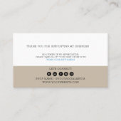 Grappig Dank u kleine onderneming, luiaard Visitekaartje (Achterkant)