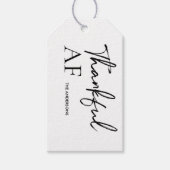 Grappig “Dankbaar AF” | Modern Minimalisme Cadeaulabel (Voorkant)