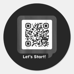 Grappig Dansen QR President Byck Side Ronde Sticker