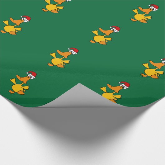 Grappig Dansend Duck-kerstpapier Cadeaupapier (Hoek)