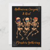 Grappig Dansend skelet spooky Halloween feest donk Kaart (Voorkant)