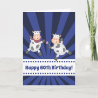 Grappig dansende Koe Paar Happy 60th Birthday