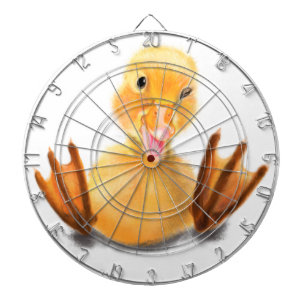 Grappig Dart Board met Happy Yellow Duck - Smile Dartbord