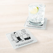 Grappig Dart Speler Gift. grappig Glazen Onderzetter (Schuin)