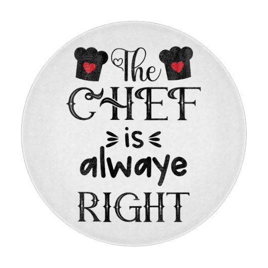Grappig dat de Chef altijd goed is Snijplank (Voorkant)
