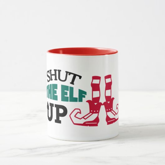Grappig dat de Elf Kerstmis wordt afgesloten Mok (Midden)