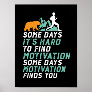 Grappig dat de motivatie om door het Beer te lopen Poster