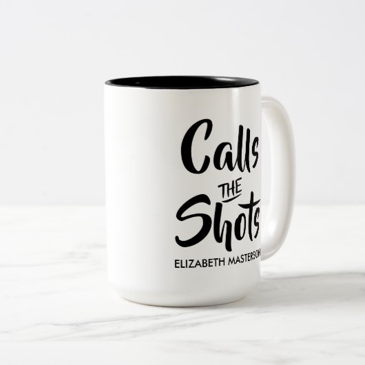 Grappig dat de schoten de schoten noemen tweekleurige koffiemok (Voorkant rechts)