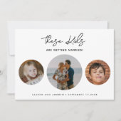 Grappig dat deze Kinderen een huwelijk krijgen Save The Date (Voorkant)