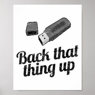 Grappig dat ding terug op de computer USB Poster