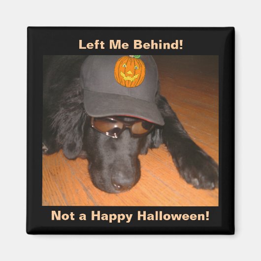 Grappig dat Dog achter deze halloween achterliet Magneet (Voorkant)
