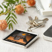 Grappig dat Dog achter deze halloween achterliet Sleutelhanger (Zijkant)