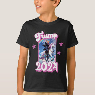 Grappig dat Donald Trump op een eenhoorn rijdt. Pi T-shirt