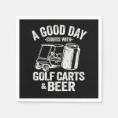 Grappig dat een goede dag begint met Golfkarts bie Servet (Voorkant)