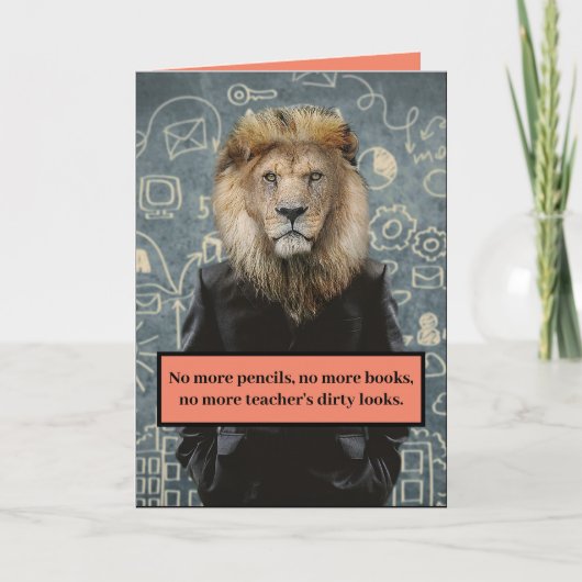 Grappig dat er geen Afstuderen meer is van leraar Kaart (Voorkant)