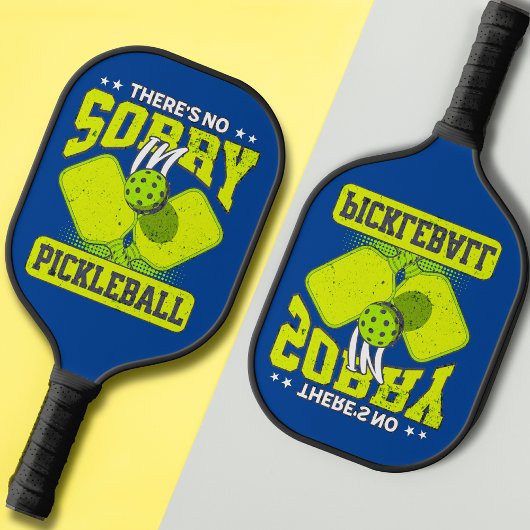 Grappig dat er geen sorry is in Pickleball Blue Paddle