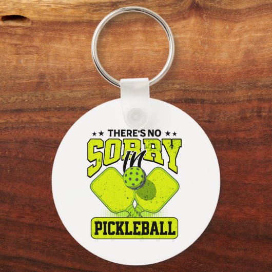 Grappig dat er geen sorry is in Pickleball Sleutelhanger (Achterkant)