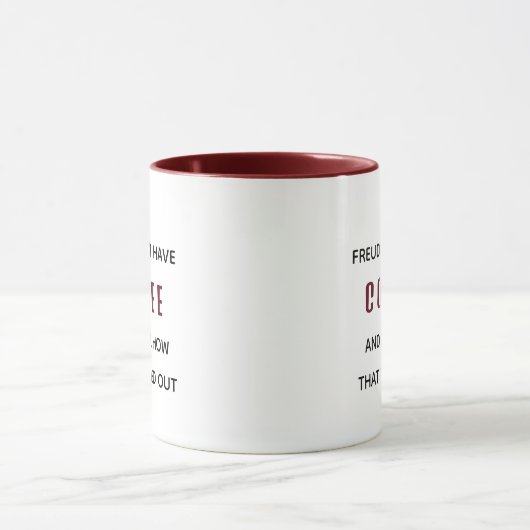 Grappig dat Freud geen koffiepsychologie had Mok (Midden)
