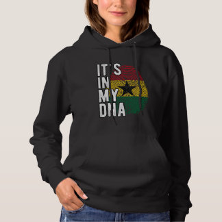 Grappig dat het in mijn DNA Ghana vlag Vingerafdru Hoodie