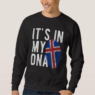 Grappig dat het in mijn DNA-IJslandse vlag Fingerp Trui