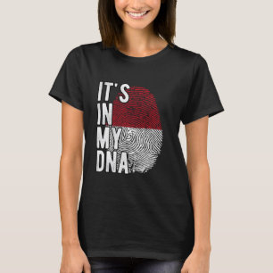 Grappig dat het in mijn DNA Indonesië vlag Vingera T-shirt