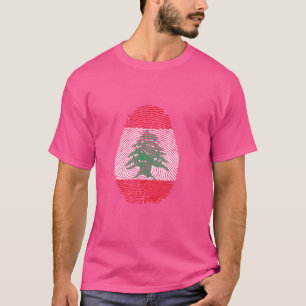 Grappig dat het in mijn DNA zit Libanon vlag Vinge T-shirt
