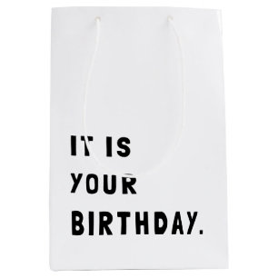 Grappig dat het jouw verjaardag is medium cadeauzakje