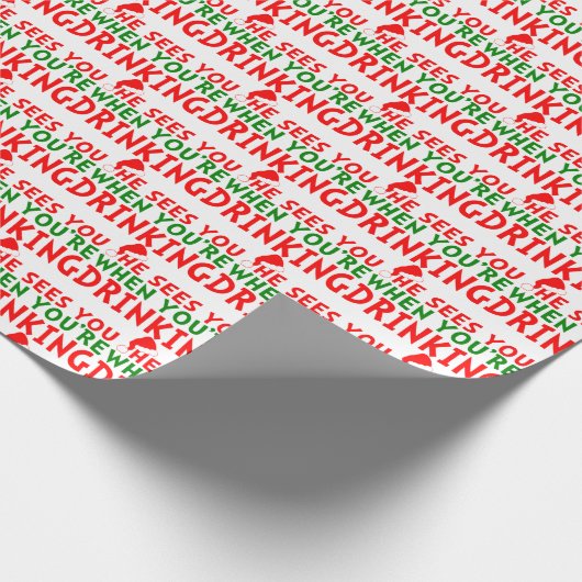 Grappig dat hij je ziet als je drink cadeaupapier (Hoek)