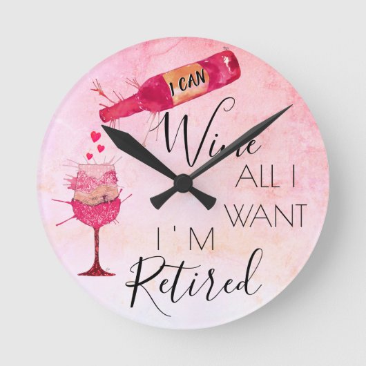 Grappig dat ik alles kan winnen wat ik  wil. ronde klok (Voorkant)
