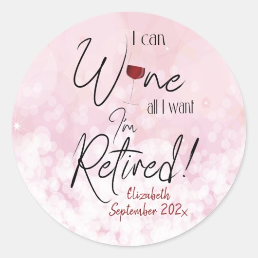 Grappig dat ik alles kan winnen wat ik wil ronde sticker (Voorkant)