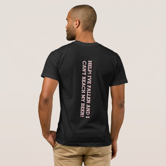 Grappig dat ik ben gevallen en ik... t-shirt (Achterkant volledig)