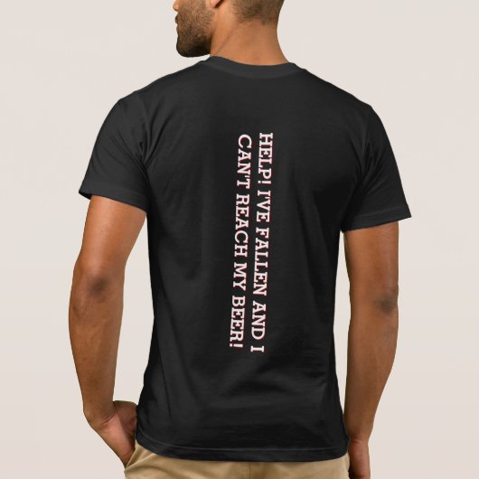 Grappig dat ik ben gevallen en ik... t-shirt (Achterkant)