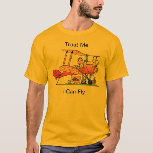 Grappig dat ik Cartoon kan vliegen T-shirt (Voorkant)