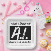 Grappig dat ik de AI developers heb gebroken Papieren Bordje (Feest)