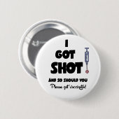 Grappig dat ik de Cartoon Covid19 kreeg. Ronde Button 5,7 Cm (Voorkant /achterkant)