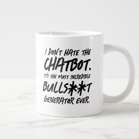 Grappig dat ik de Chatbot niet haat... Extra Grote Beker (Rechts)
