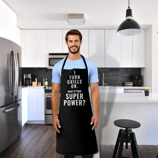 Grappig dat ik de grillen draai over wat je Superp Schort