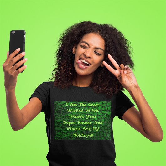 Grappig dat ik de groene witte heks ben t-shirt