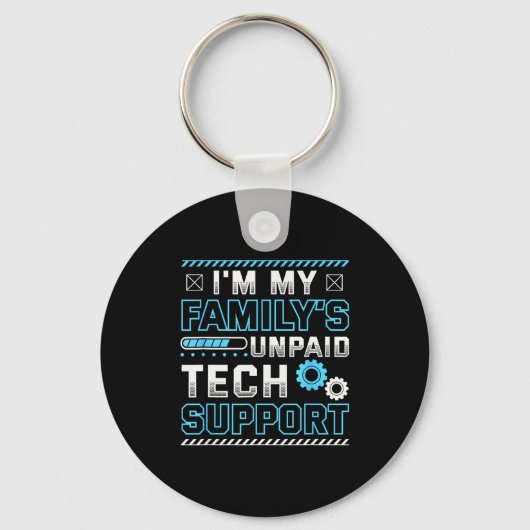 Grappig dat ik de onbetaalde technische ondersteun sleutelhanger (Voorkant)
