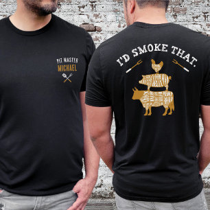 Grappig dat ik die aangepaste naam zou roken BBQ M T-shirt
