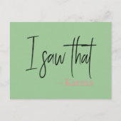 Grappig dat ik die karma-quote slogan zag briefkaart (Voorkant)