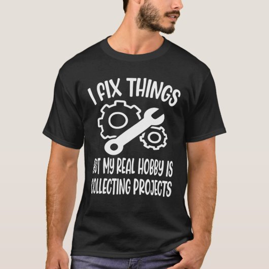 Grappig dat ik dingen vastmaak, maar mijn echte ho t-shirt (Voorkant)