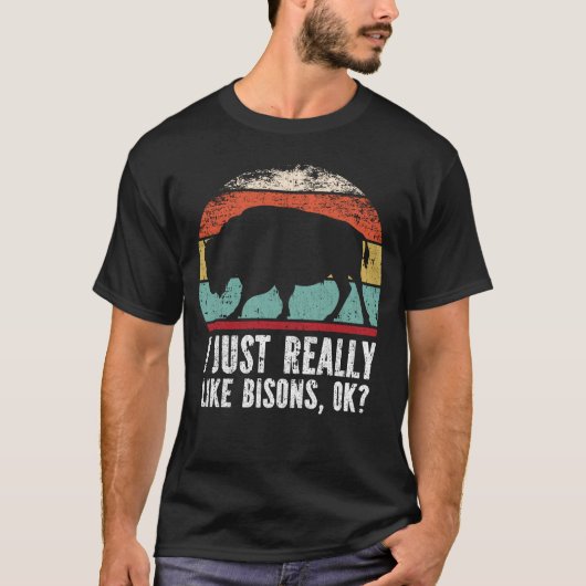 Grappig dat ik echt van Bisons hou. T-shirt (Voorkant)